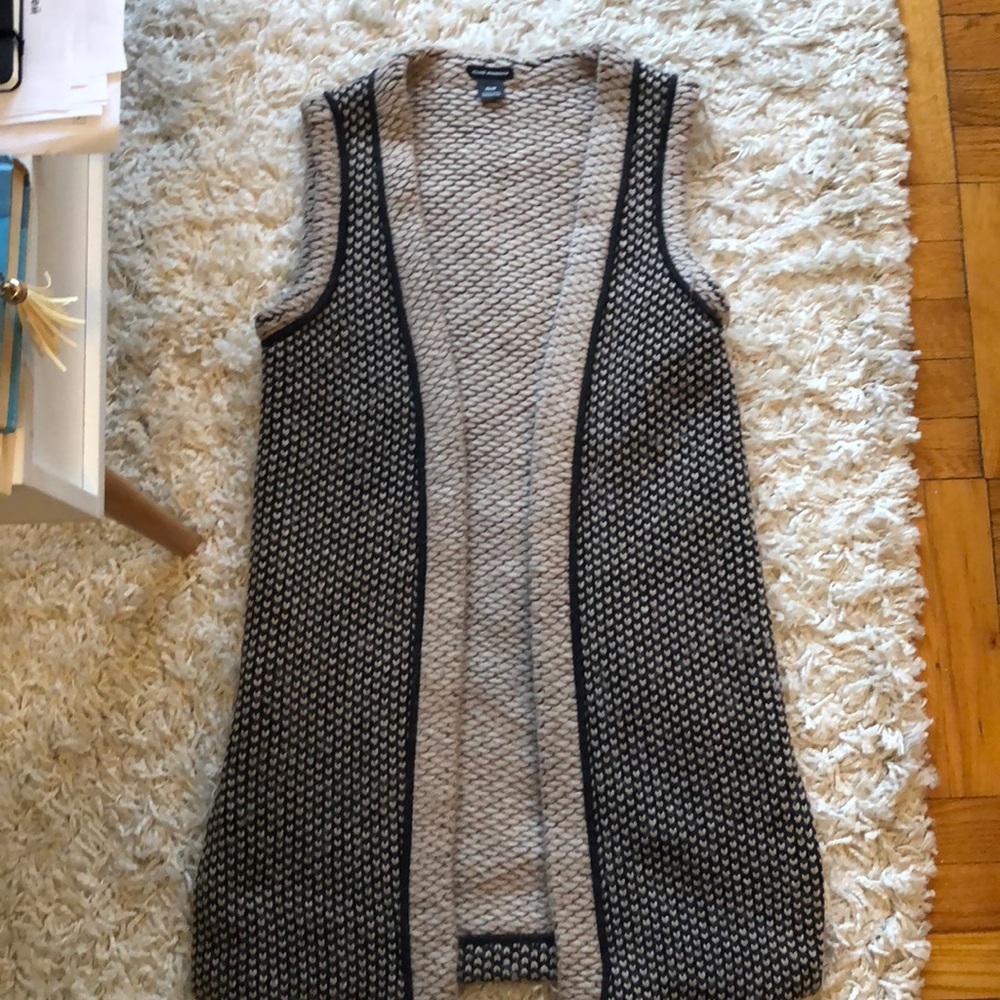 Club Monaco Woven wool long vest